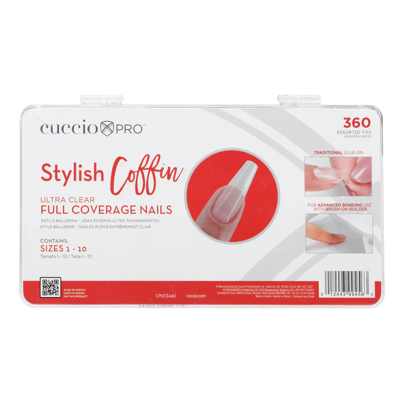 Cuccio Stylish Coffin Tips 360pk Main image