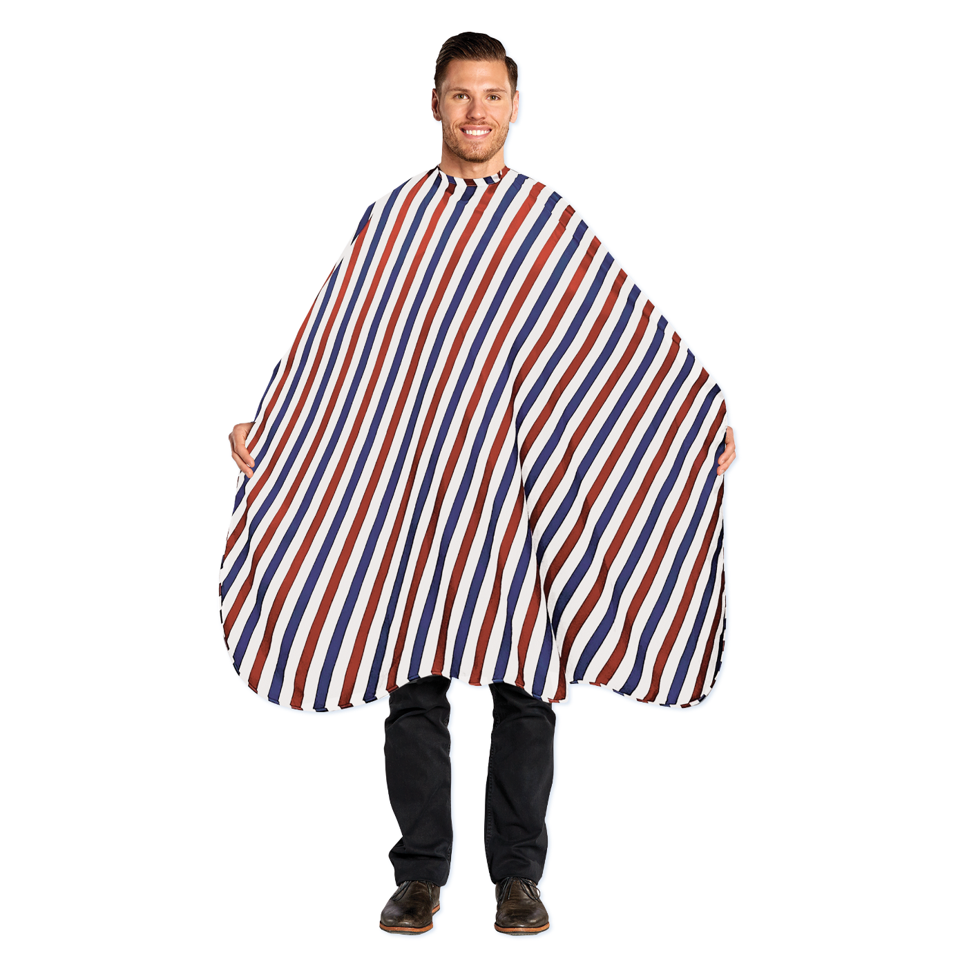 Scalpmaster Barber Modern Striped Cutting Cape (4145) Main image