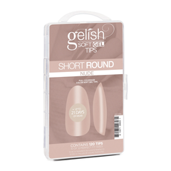 Gelish - Soft Gel Tips Short Round Nude - 120ct
