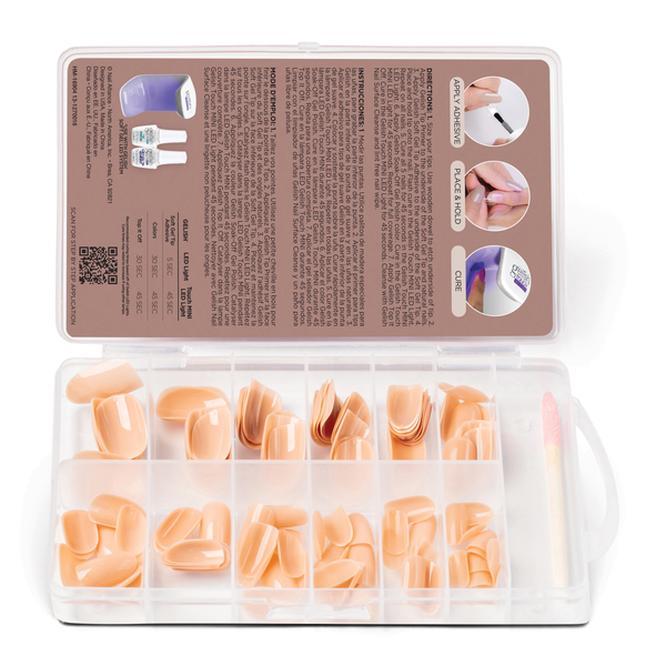 Gelish - Soft Gel Tips Short Round Nude - 120ct