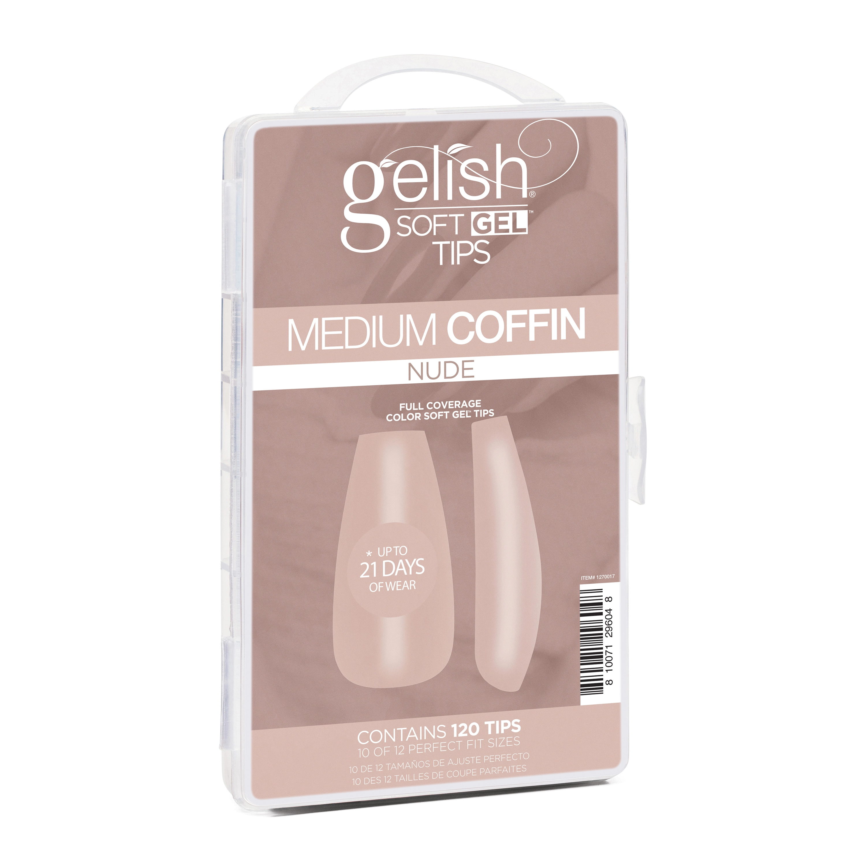 Gelish - Soft Gel Tips Medium Coffin Nude 120ct Secondary image