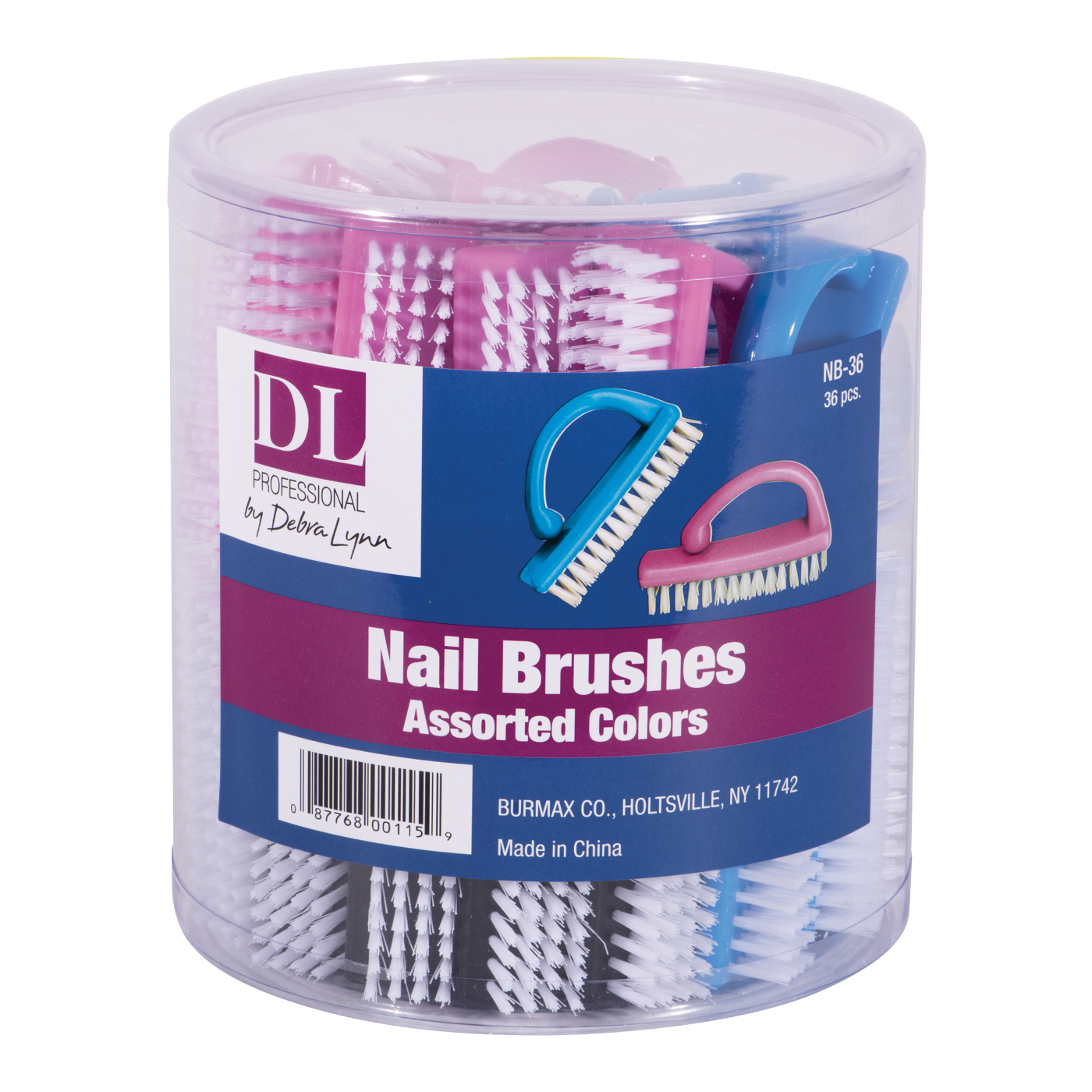 DLPro Manicure Nail Brushes In Container 36pk (NB-36) Main image
