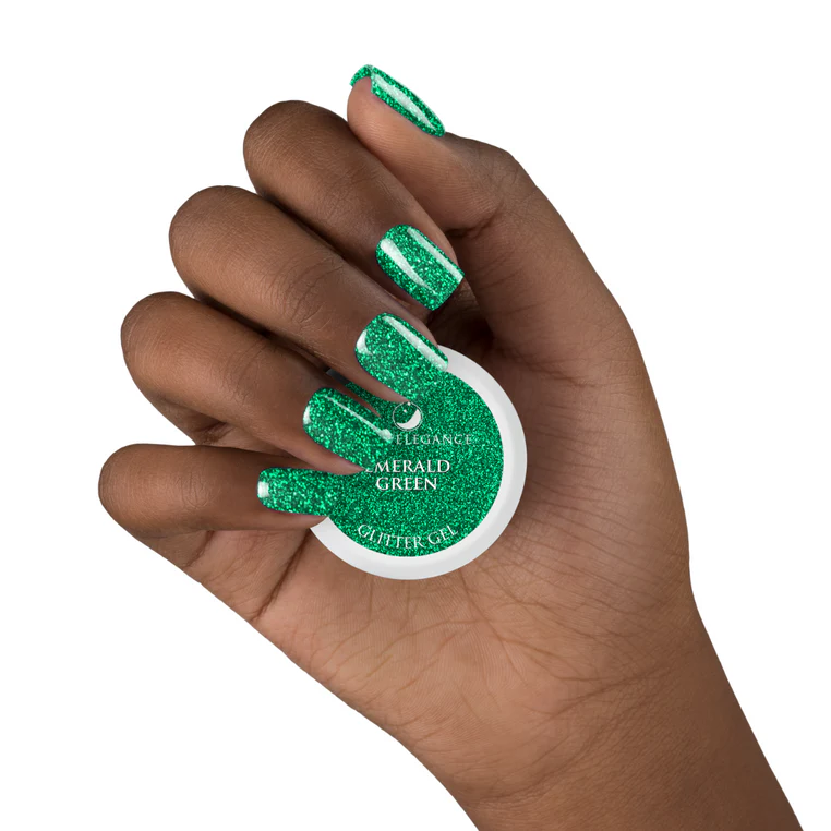 Light Elegance - Emerald Green Glitter Gel - 10ml