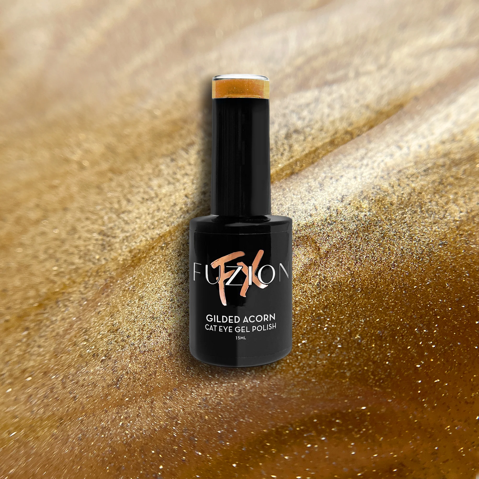 Fuzion Cat Eye Gel Polish 15ml - Gilded Acorn
