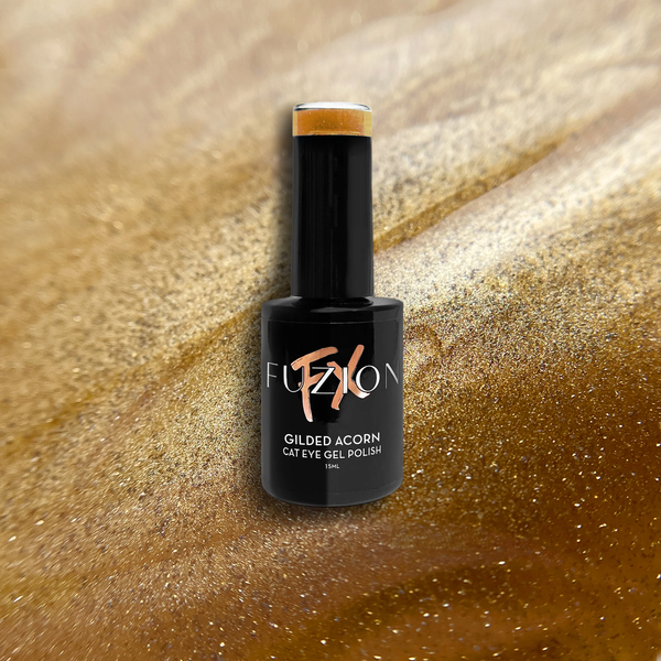Fuzion Cat Eye Gel Polish 15ml - Gilded Acorn