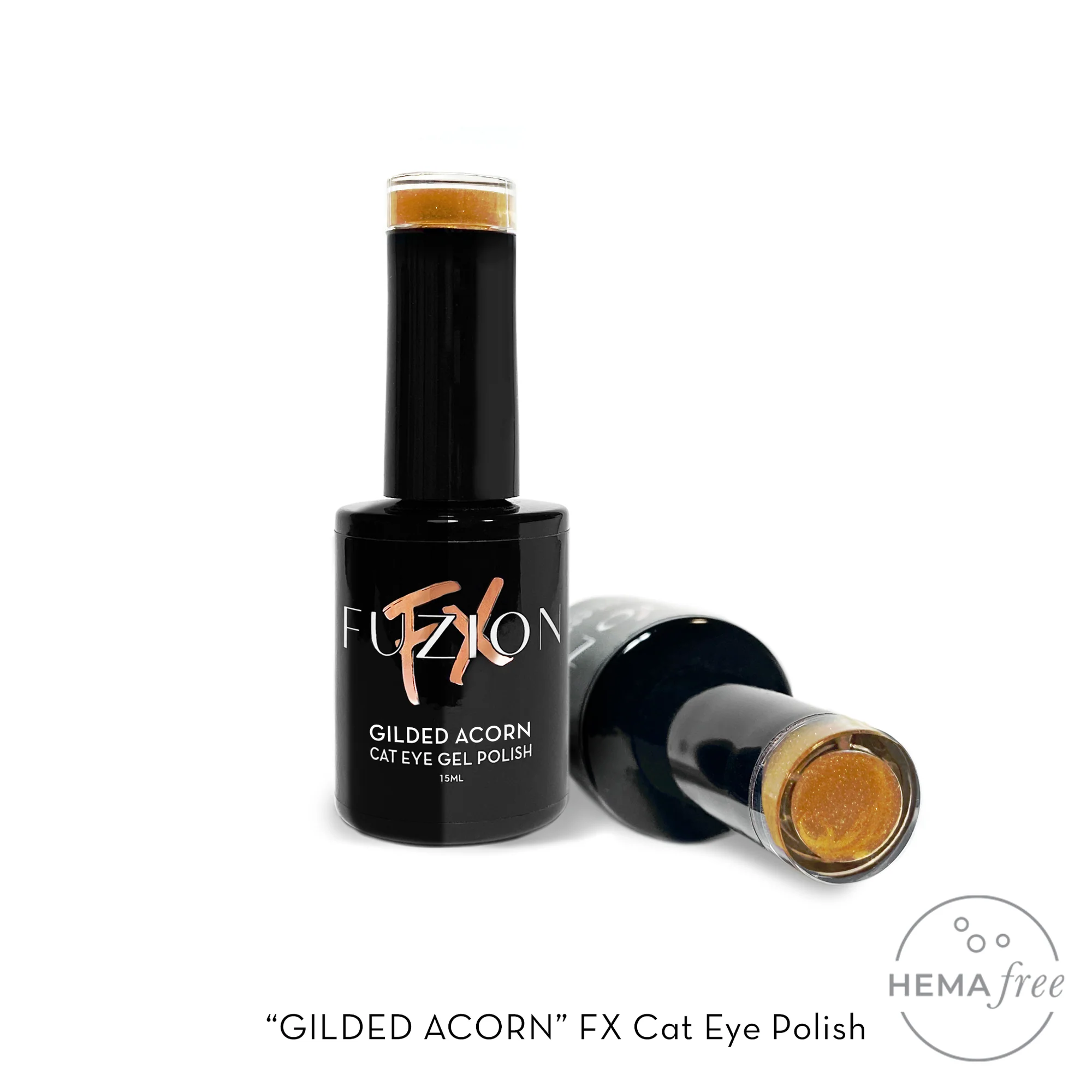 Fuzion Cat Eye Gel Polish 15ml - Gilded Acorn Secondary image