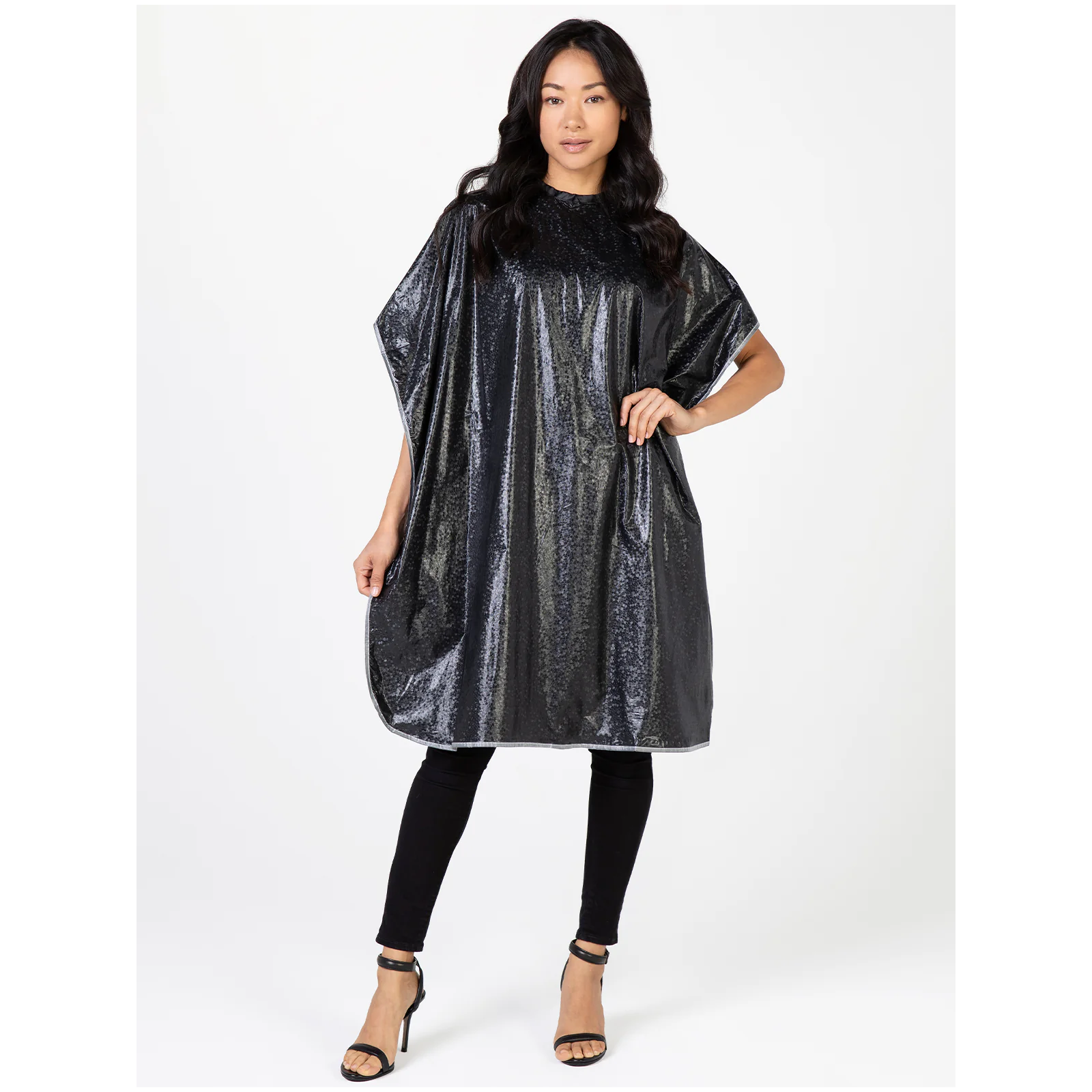 Betty Dain Solid Shampoo Cape - Black Velcro (306V-BLK) Secondary image