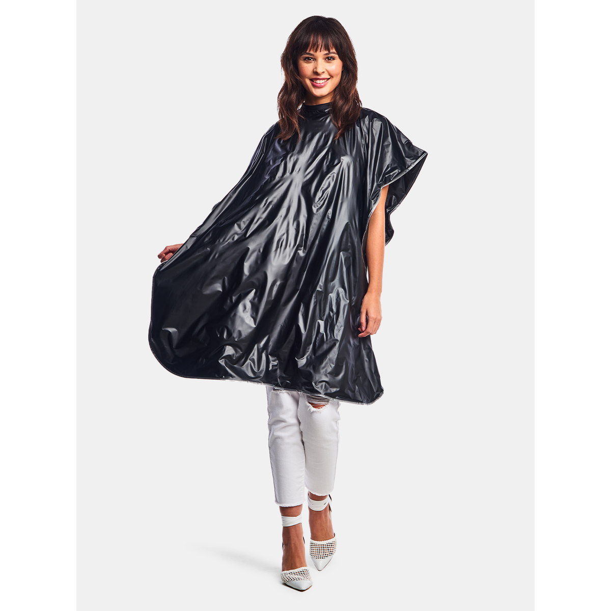 Betty Dain Lustre Shampoo Cape - Black (311V-BLK) Main image