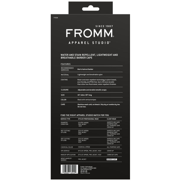 Fromm Stripes Barber Cape F7038 Secondary image