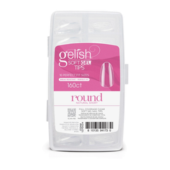 Gelish Soft Gel Tips Round Natural Short 160pc