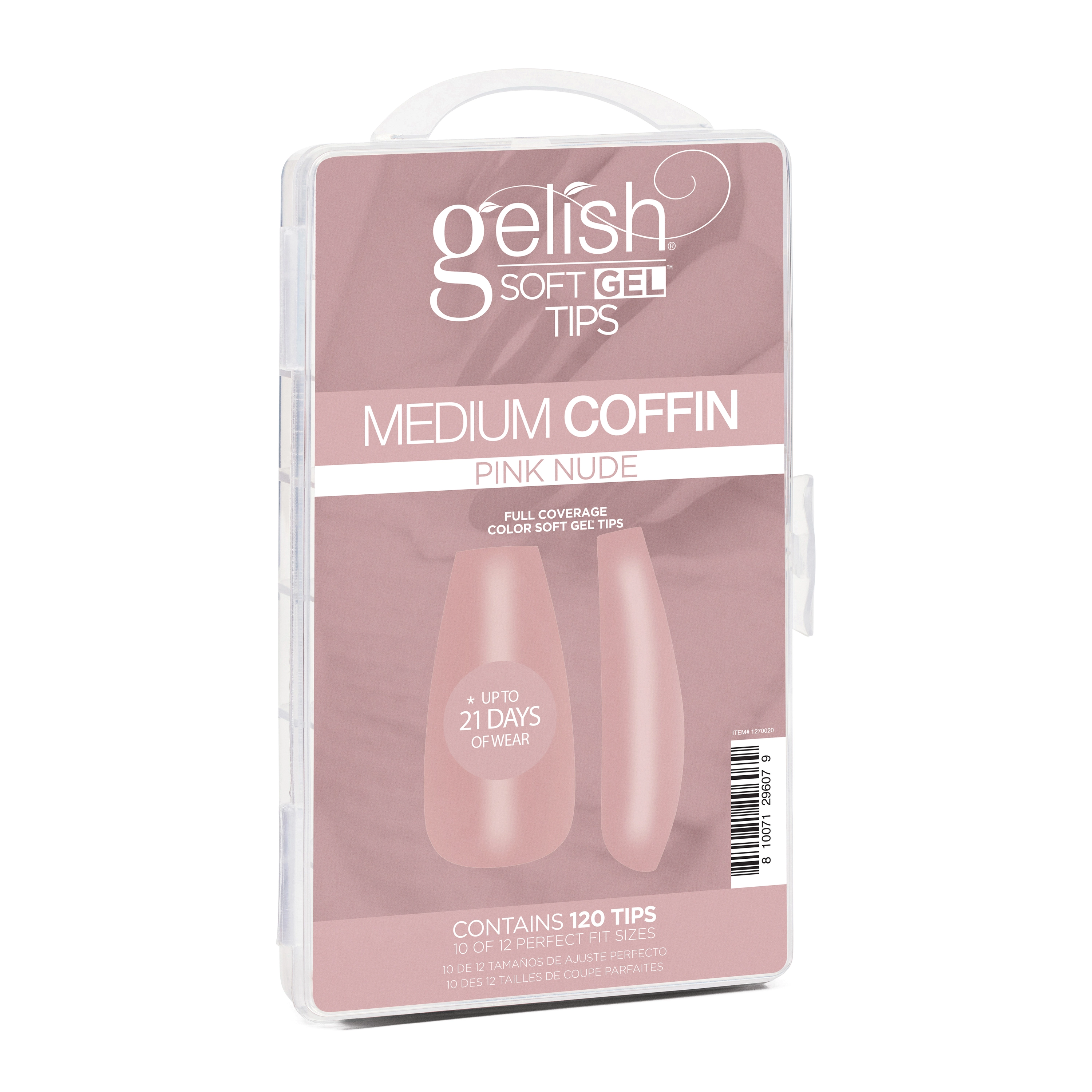 Gelish - Soft Gel Tips Medium Coffin Pink Nude - 120ct Secondary image