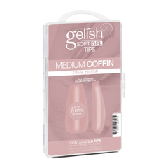Gelish - Soft Gel Tips Medium Coffin Pink Nude - 120ct