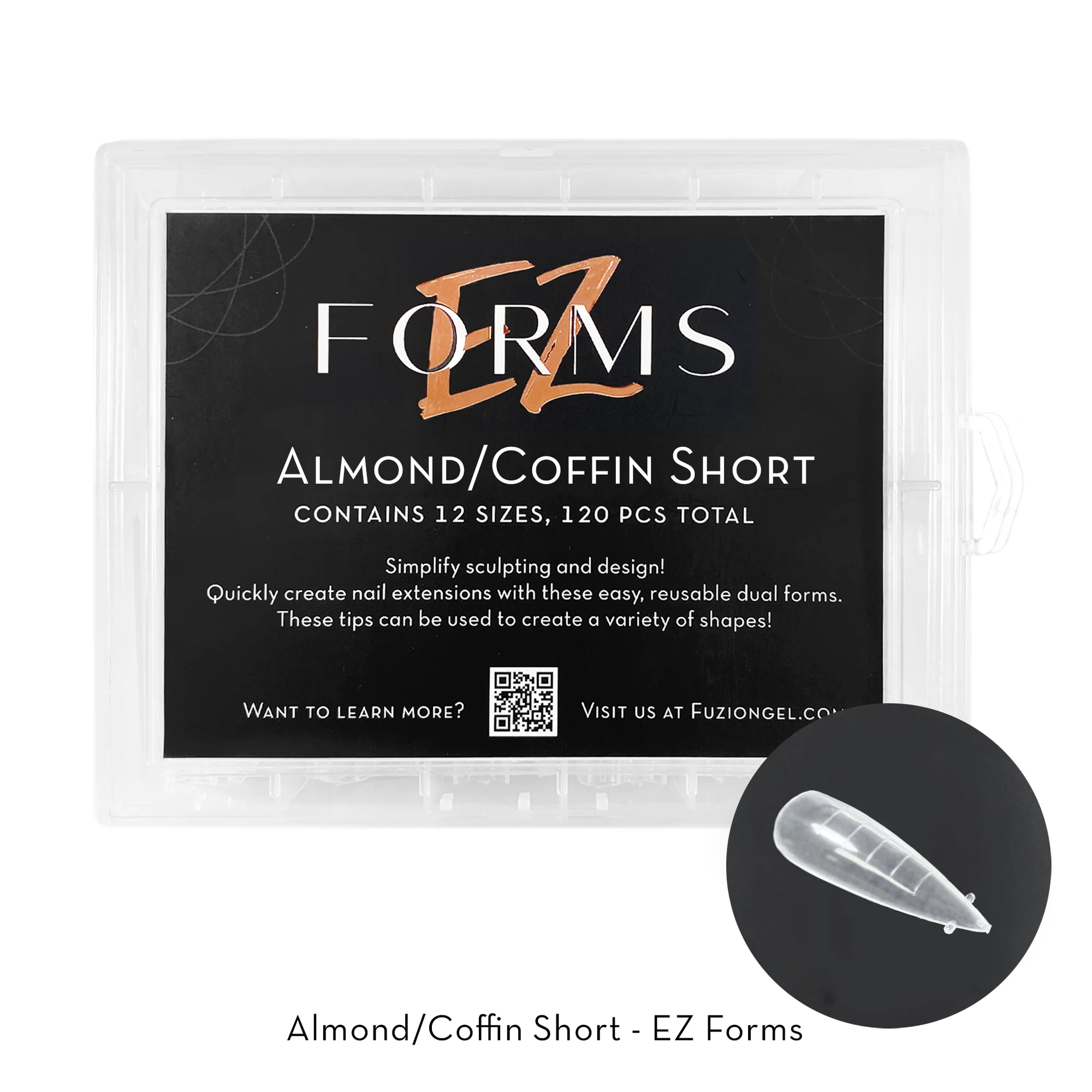Fuzion EZ Forms Almond & Coffin Short - 120pc Main image
