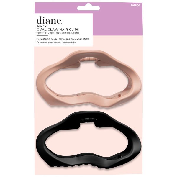 Diane Oval Claw Hair Clips 2pk (D6806)