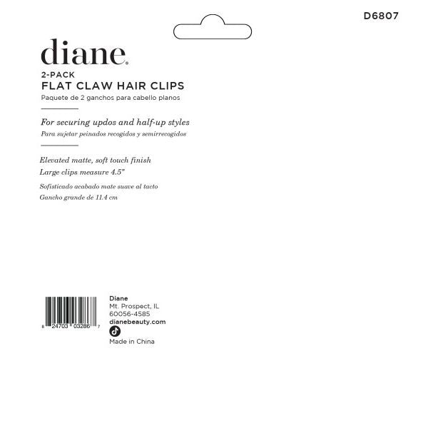 Diane Flat Claw Hair Clips 2pk (D6807)