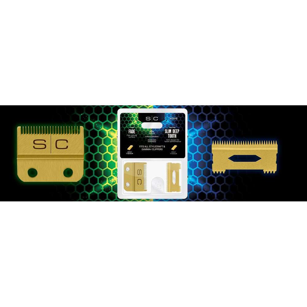 Stylecraft Pro Gold Fade & Slim Deep Tooth Blade (SC521G)