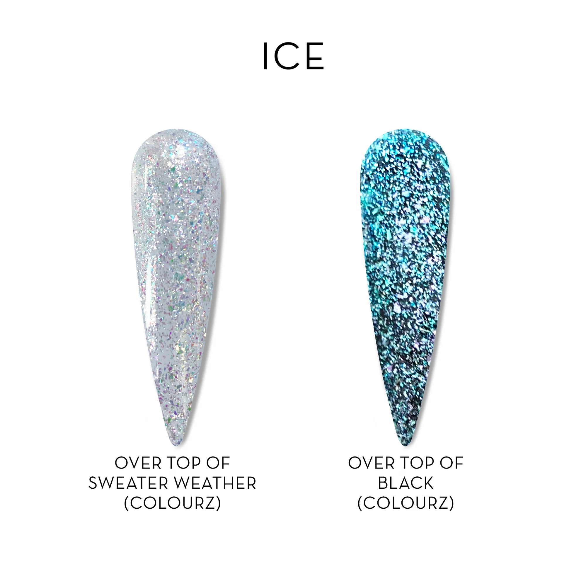 Fuzion FX Flakes Shiny Top Coat - Ice 15ml Secondary image