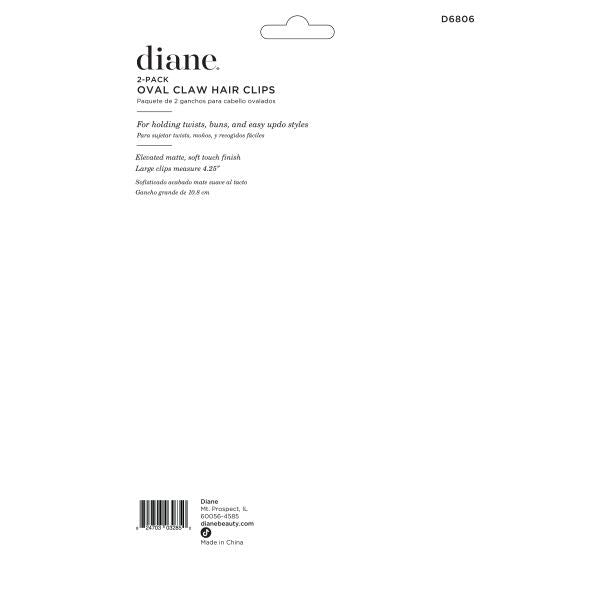 Diane Oval Claw Hair Clips 2pk (D6806)