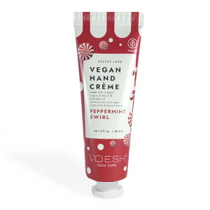 Voesh Velvet Luxe Vegan Body & Hand Creme 1.5oz - Peppermint Swirl