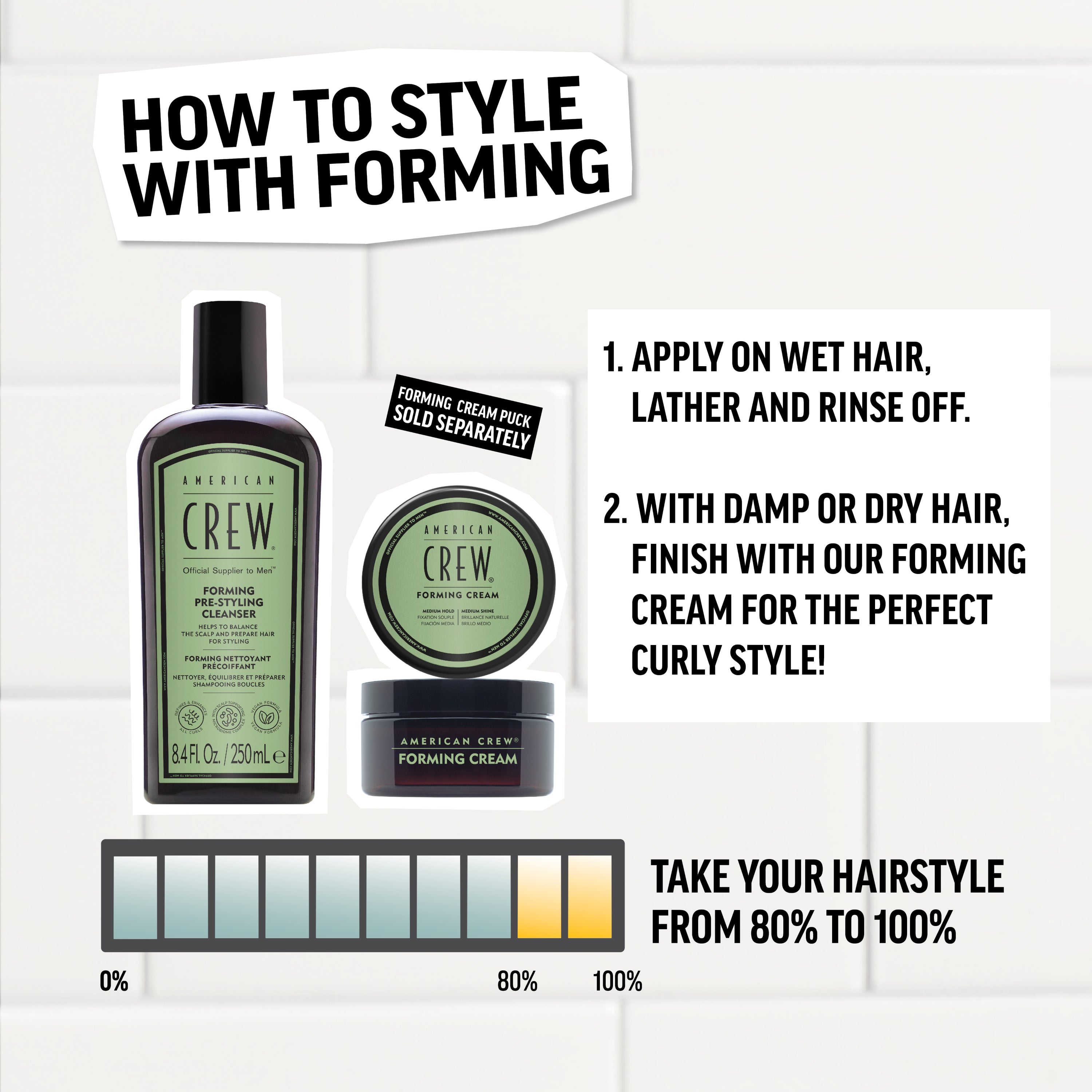 American Crew Forming Pre Styling Cleanser Shampoo 8.4oz