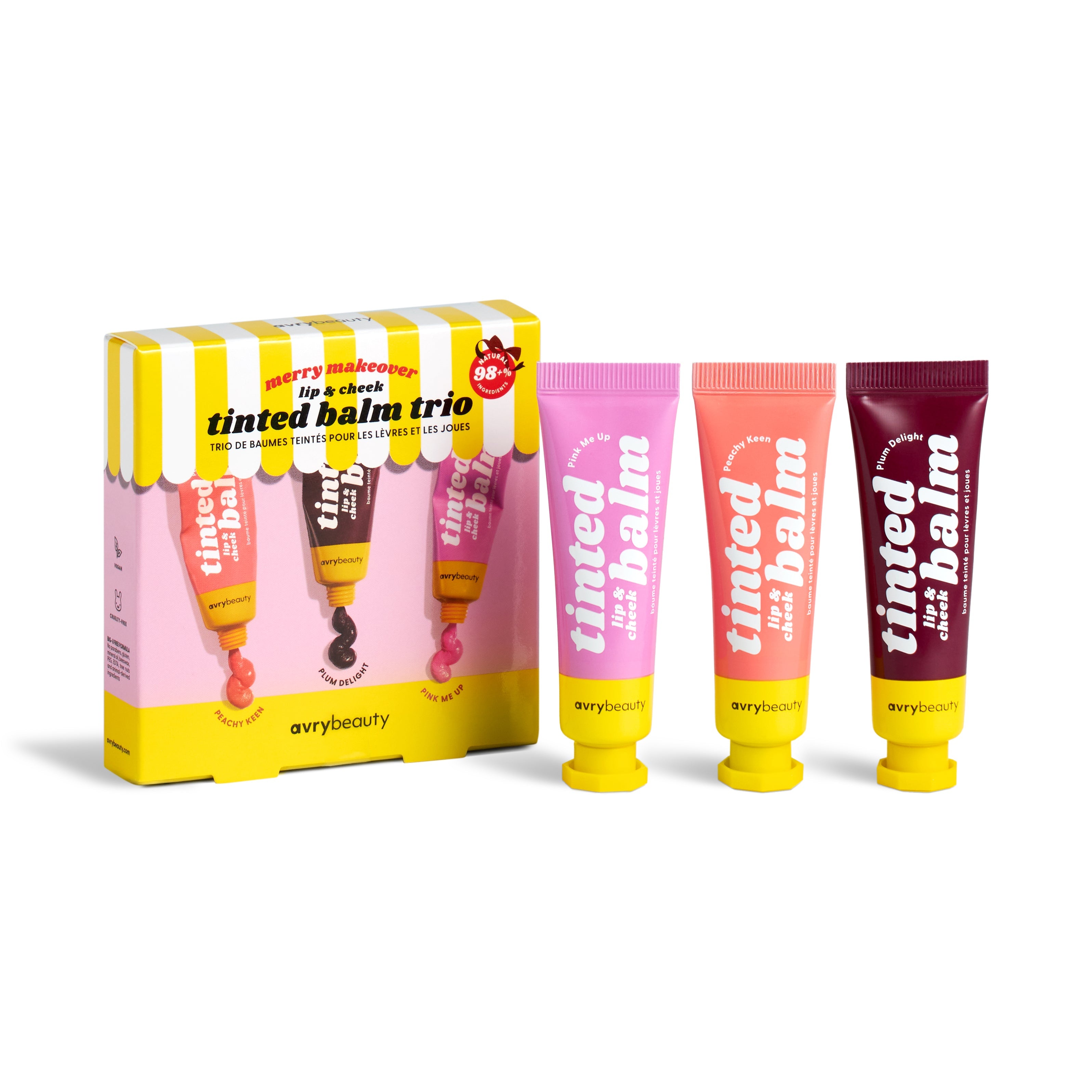 Avry Lip & Cheek Tinted Balm Trio