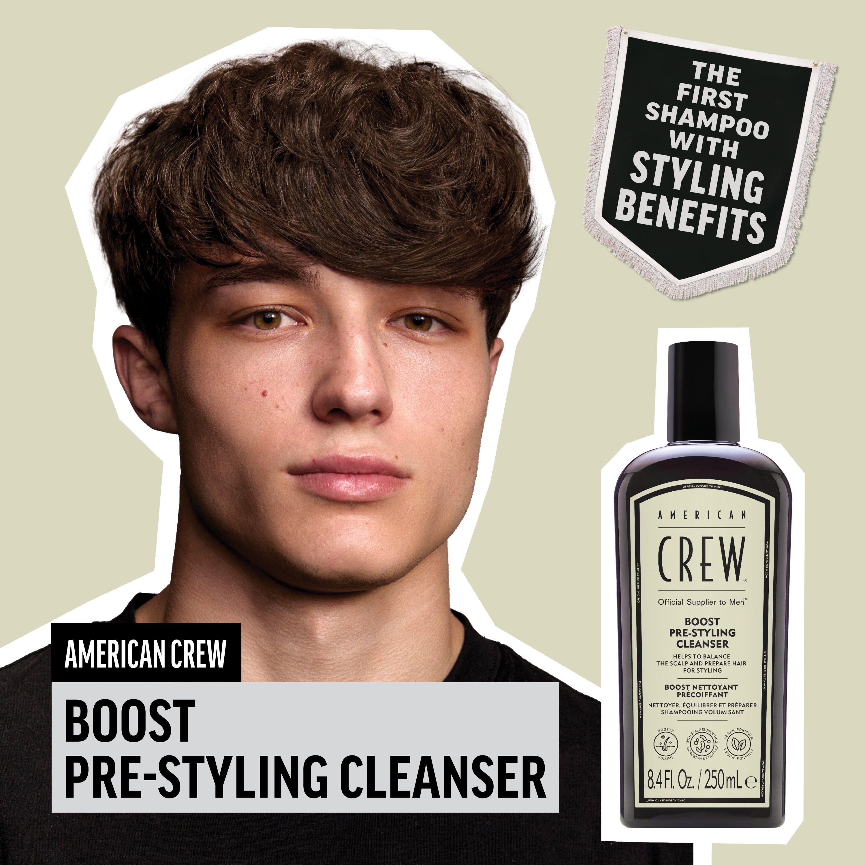 American Crew Boost Pre Styling Cleanser Shampoo 8.4oz Secondary image