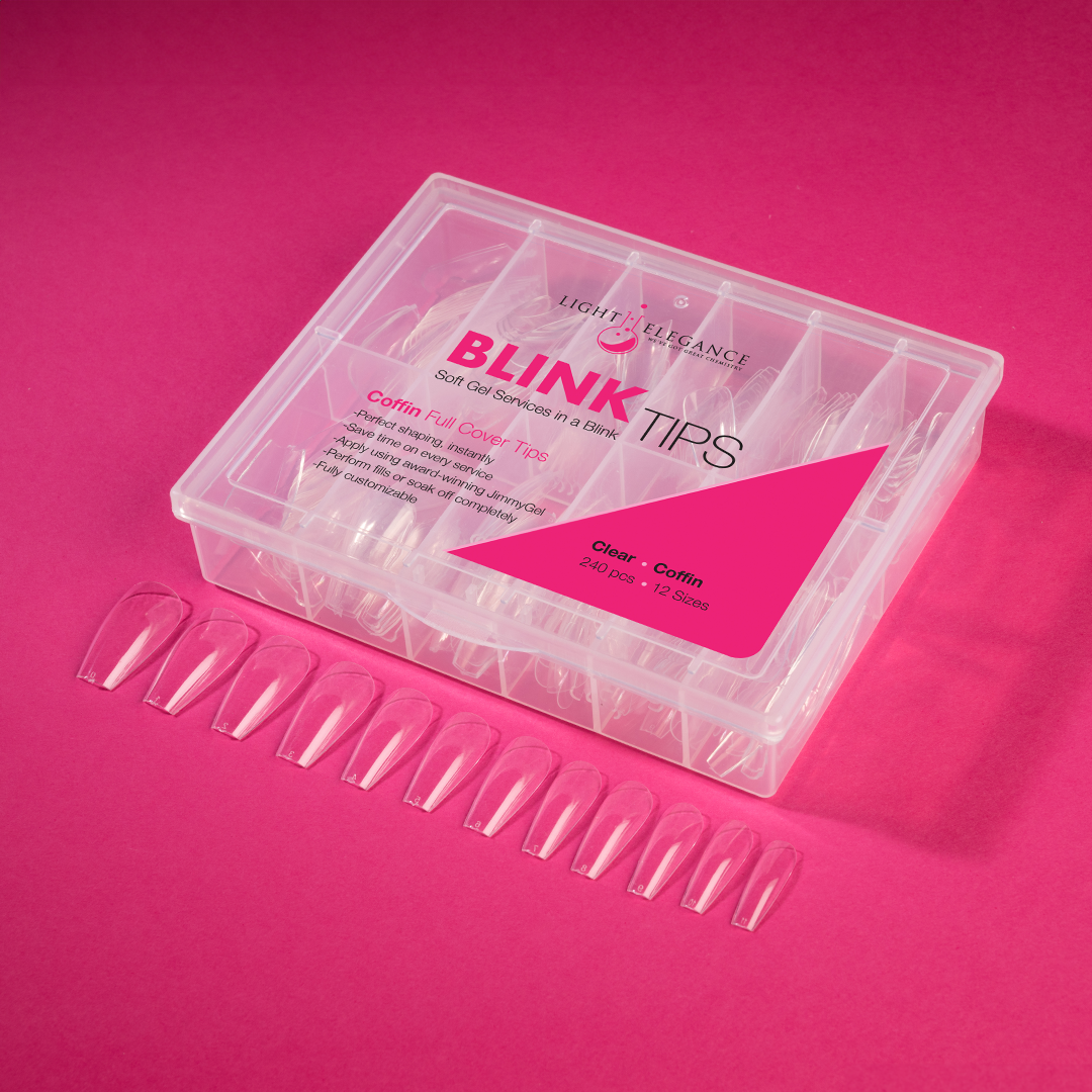 Light Elegance - Blink Tips Clear 240pcs - Coffin Secondary image
