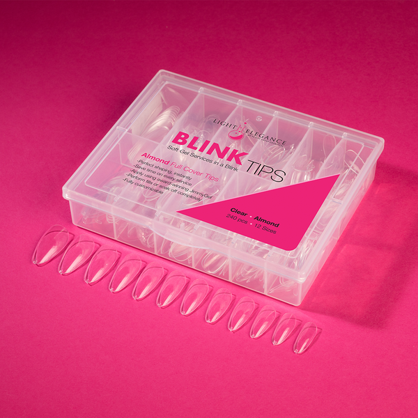 Light Elegance - Blink Tips Clear 240pcs - Almond
