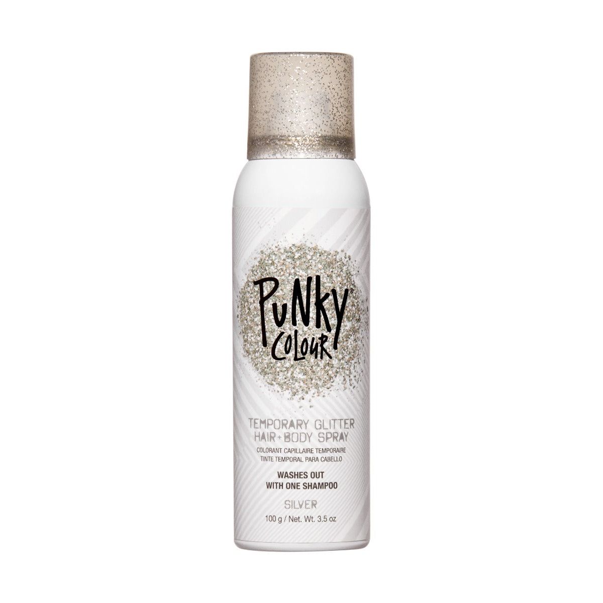 Punky Glitter Hair & Body Spray - Silver Main image