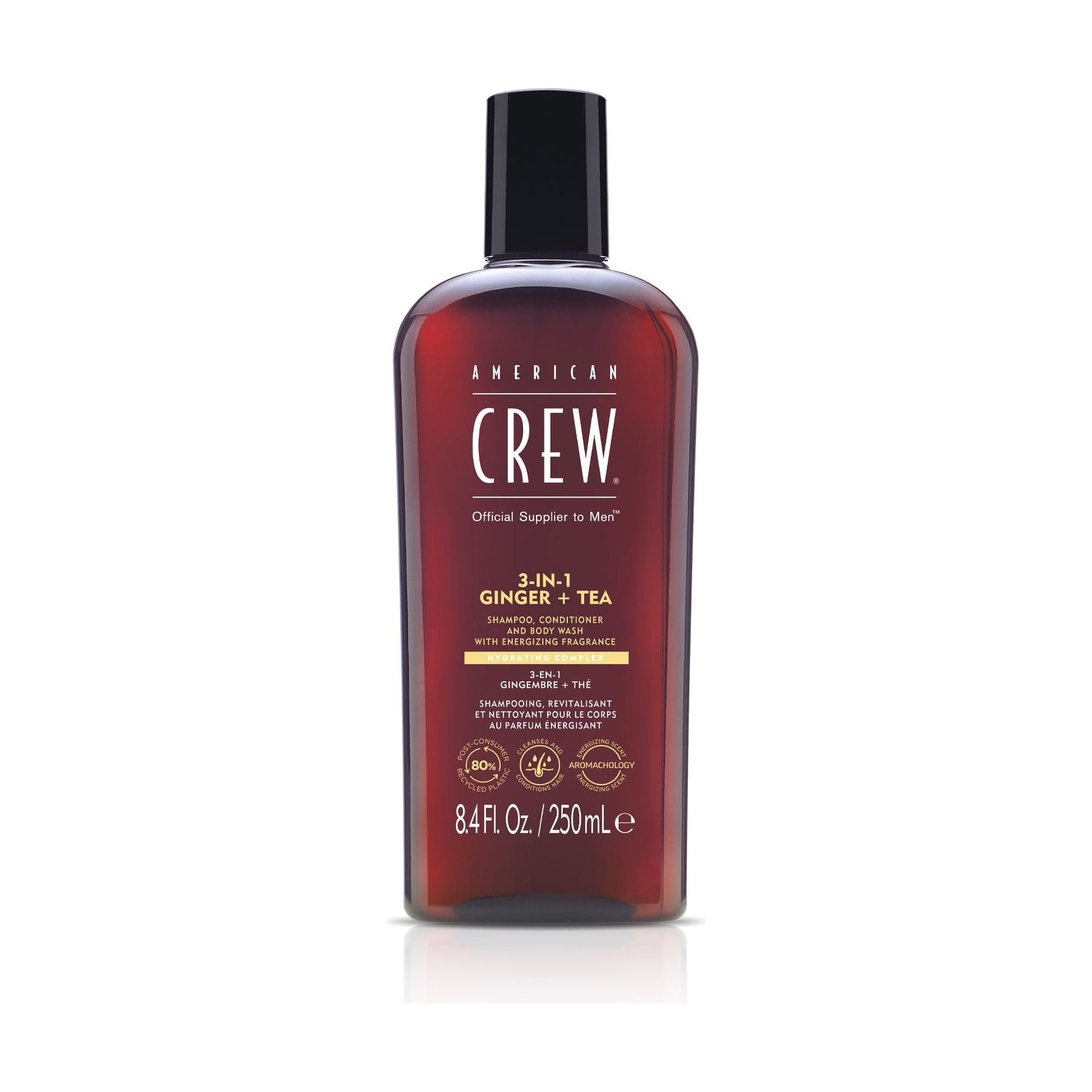 American Crew 3-In-1 Ginger + Tea Shampoo, Conditioner, Body Wash