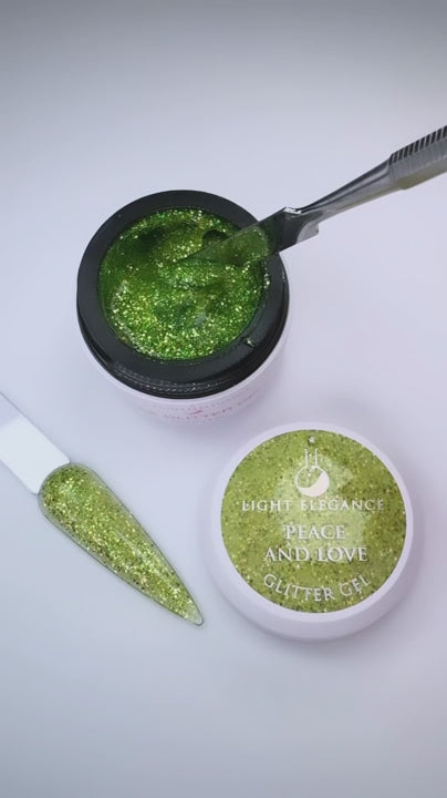Light Elegance - Peace And Love Glitter Gel - 10ml