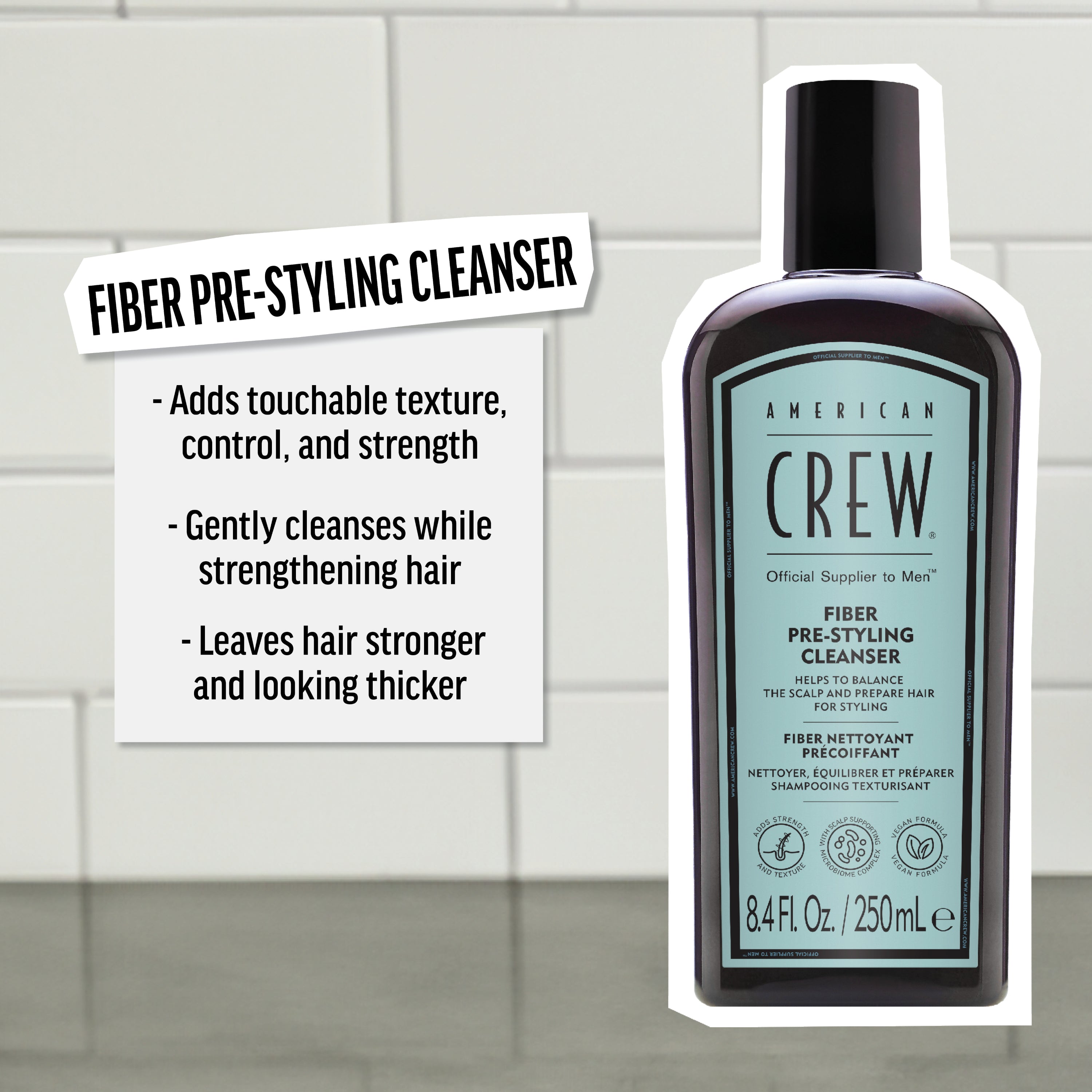 American Crew Fiber Pre Styling Cleanser Shampoo 8.4oz