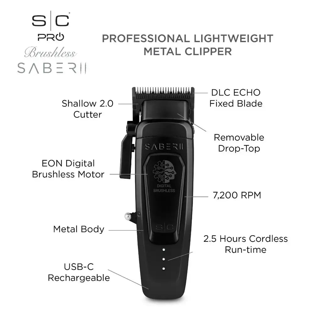 StyleCraft Saber 2 Metal Clipper - Black