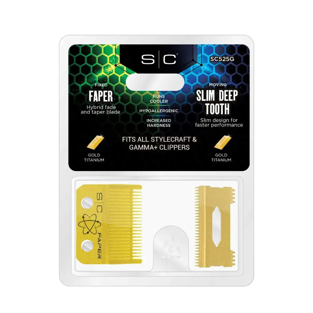 Stylecraft Pro Gold Faper & Slim Deep Tooth Blade (SC525G)