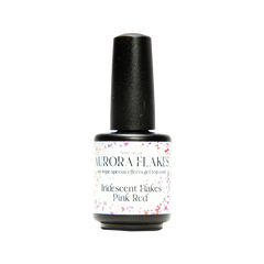 Tammy Taylor Aurora Flakes Gel Top Coat - Iridescent Pink Red .5oz