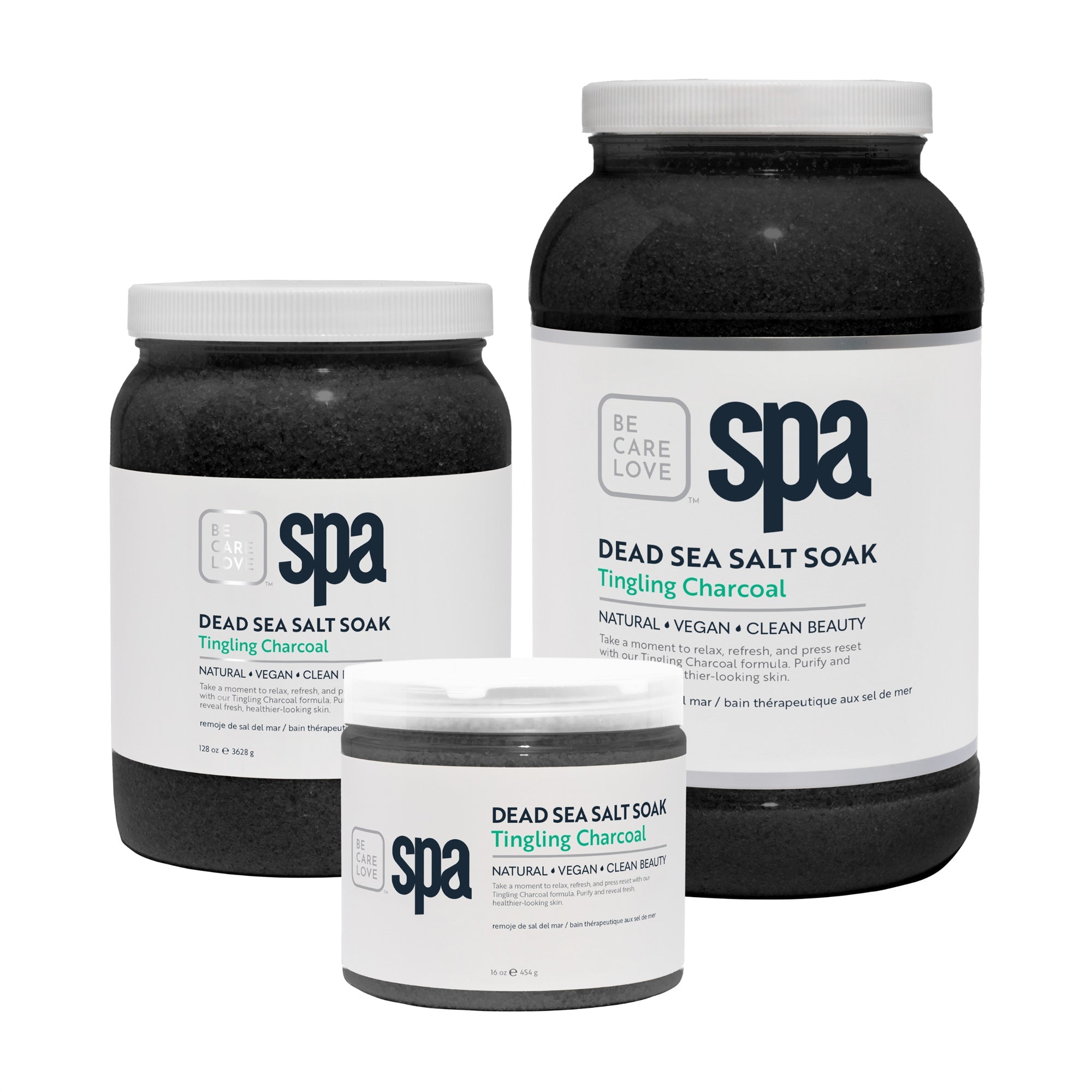 Be Care Love Salt Soak - Tingling Charcoal Main image