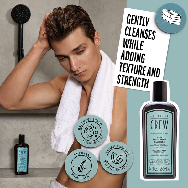 American Crew Fiber Pre Styling Cleanser Shampoo 8.4oz
