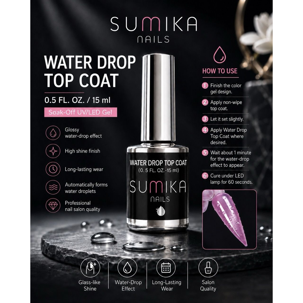 Sumika Water Drop Top Coat .5oz Main image