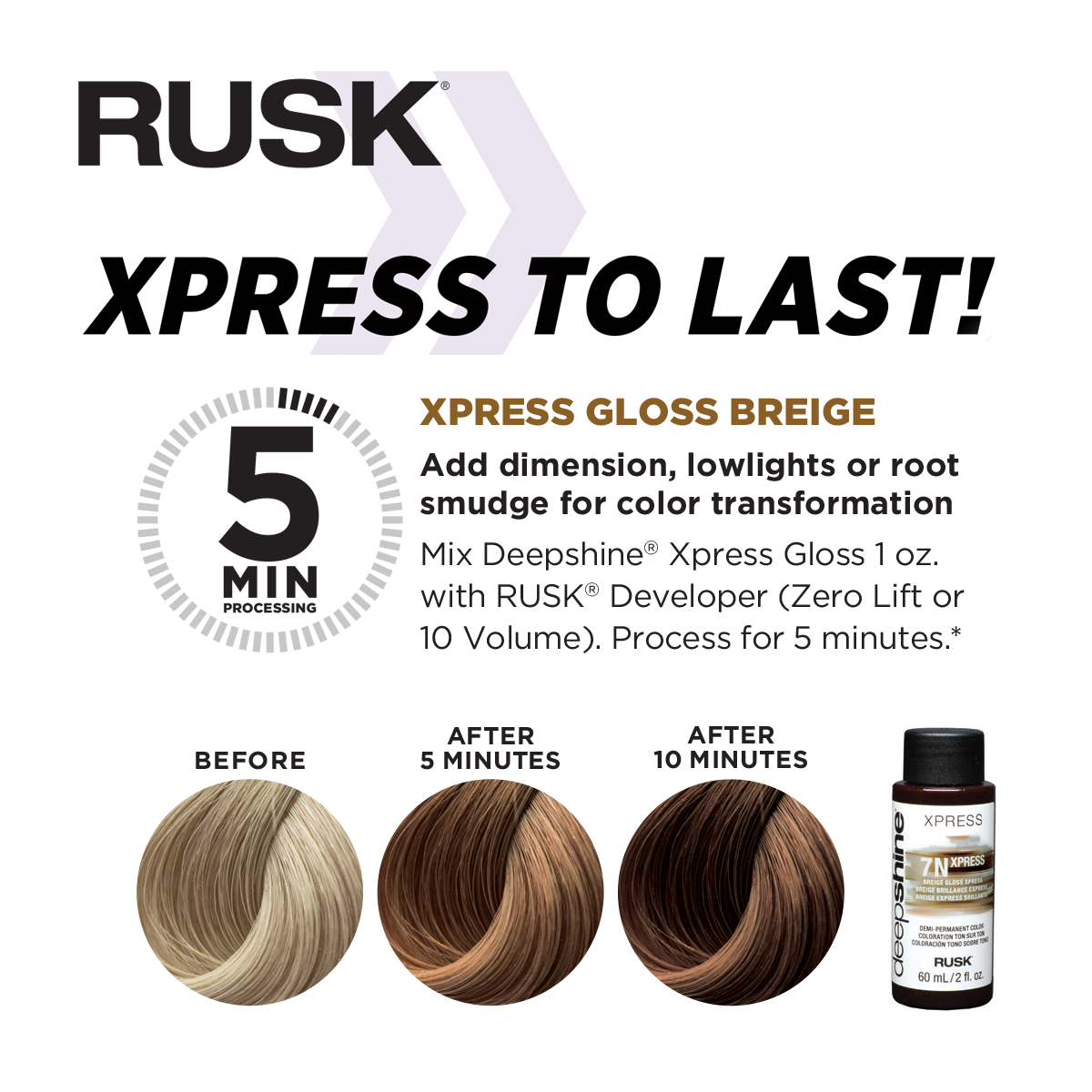 Rusk Deepshine Xpress Gloss 2oz