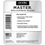 Andis Master / MLX Replacement Blade - Size 000-1 #01556