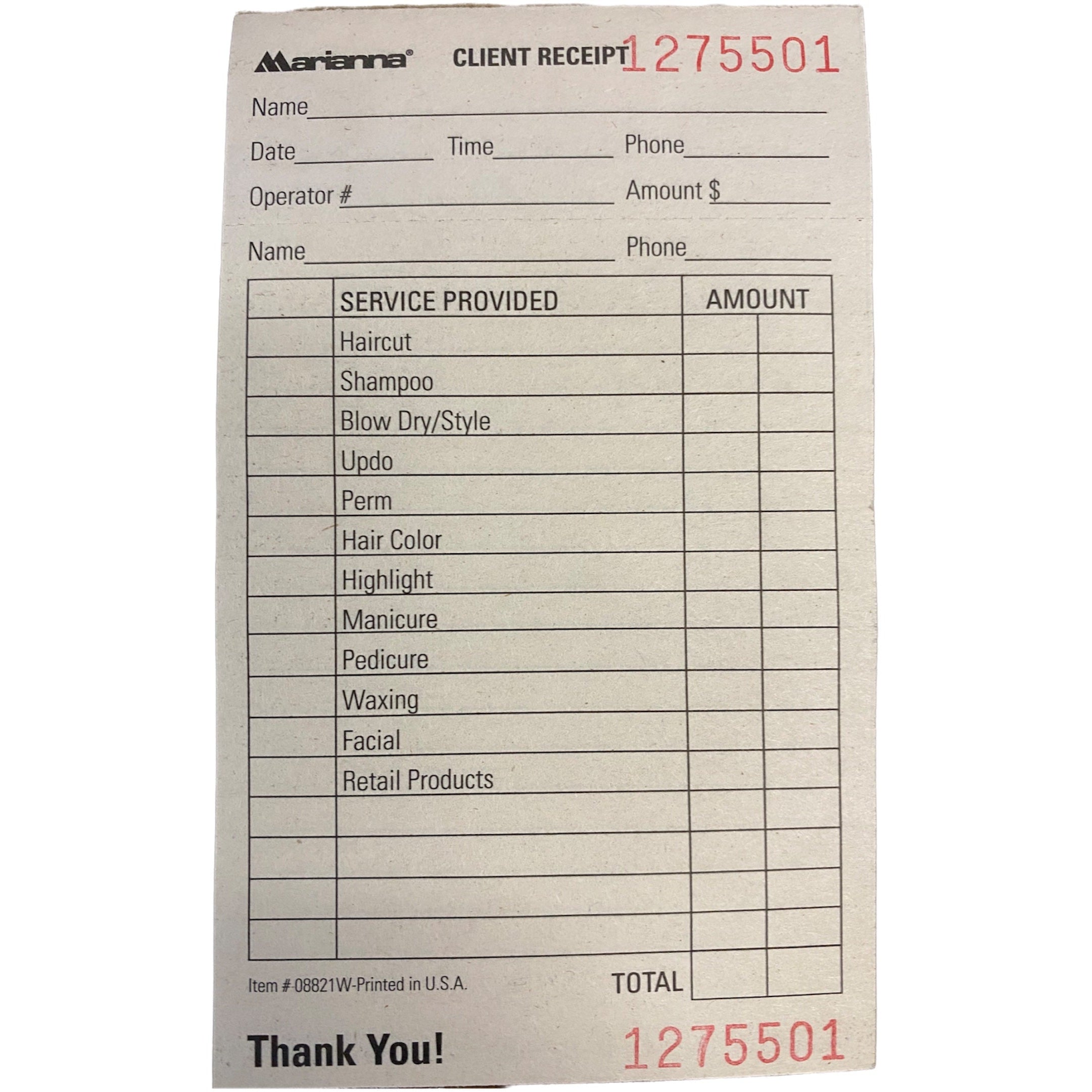 Marianna Receipt Book Main image