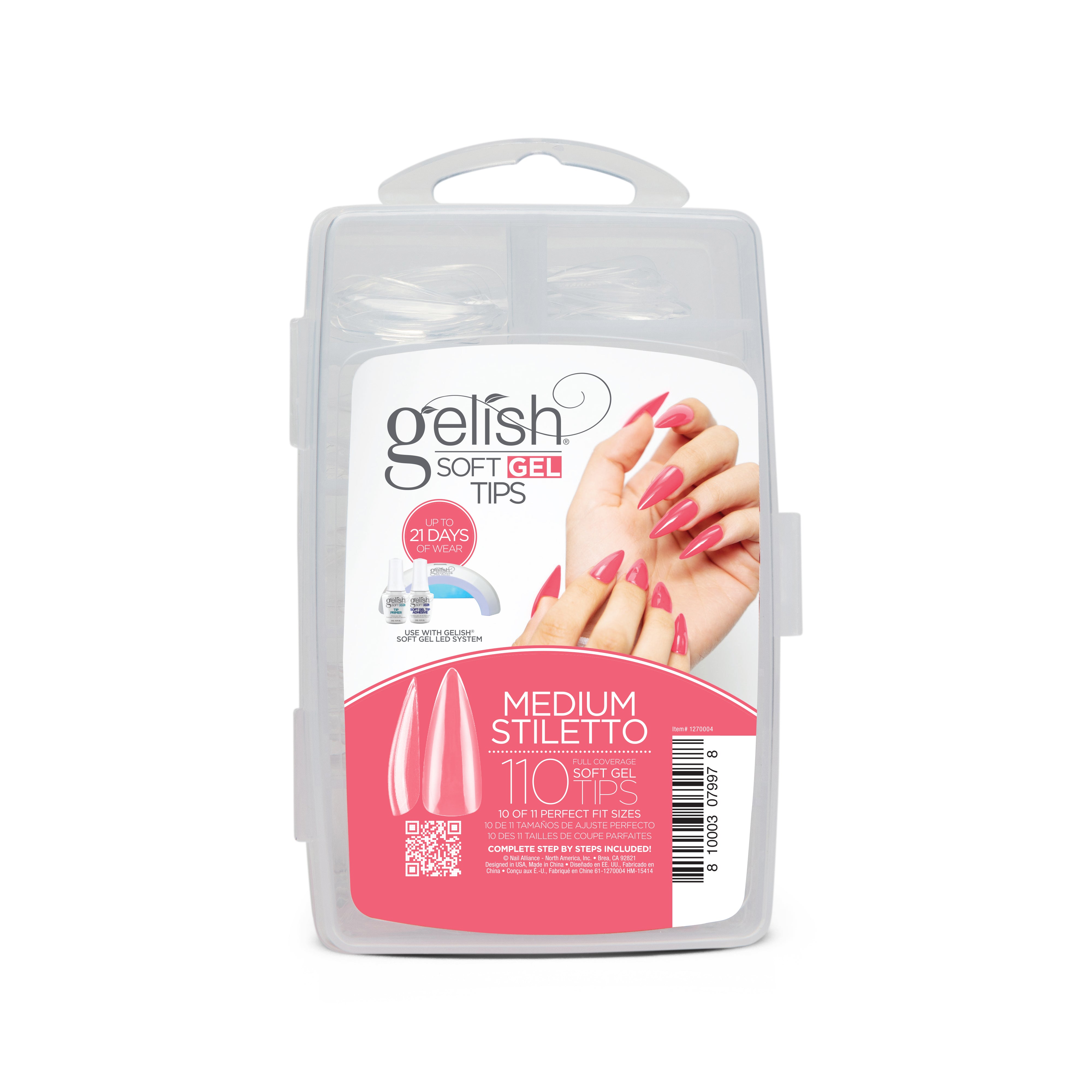 Gelish Soft Gel Tips - Medium Stiletto Secondary image