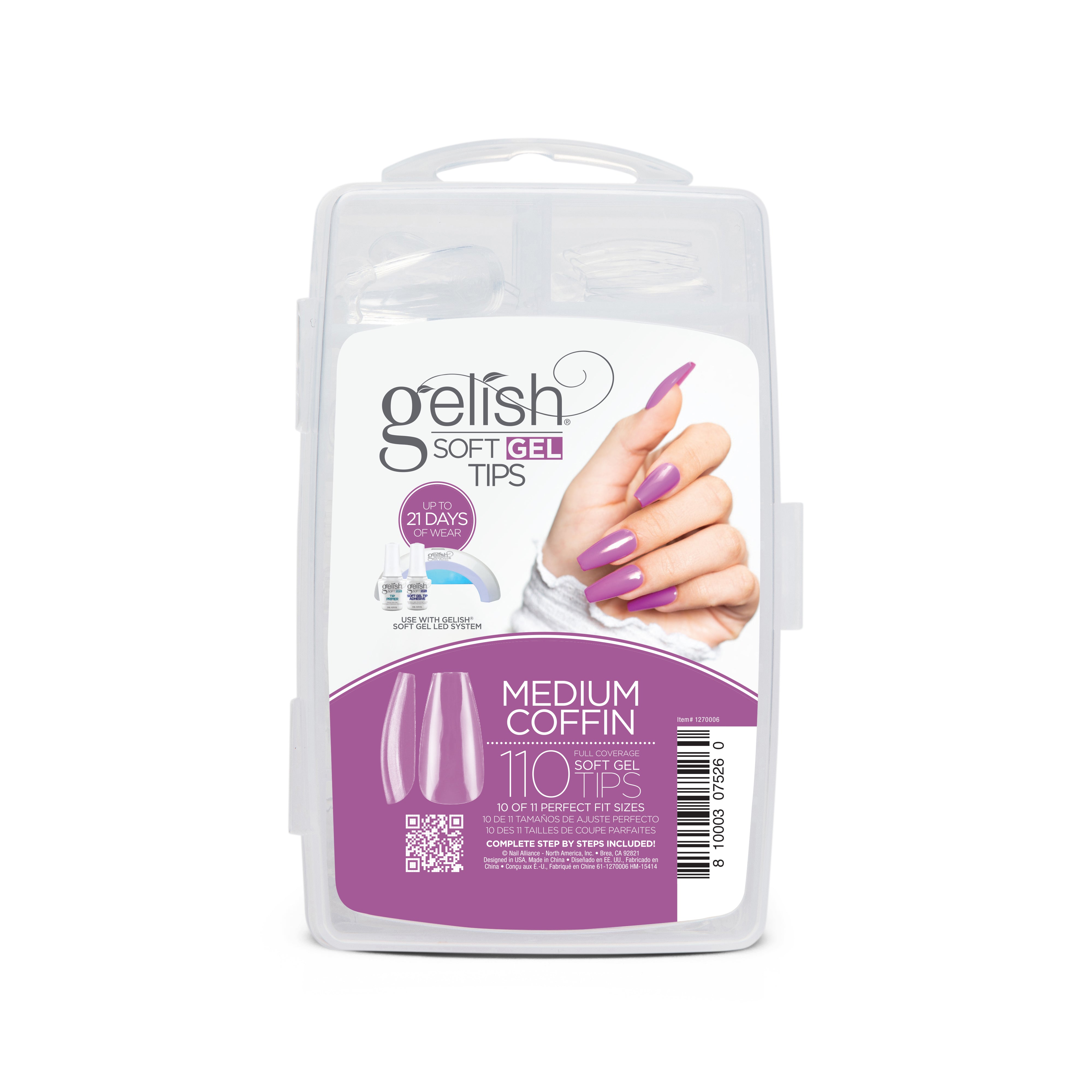 Gelish Soft Gel Tips - Medium Coffin Secondary image