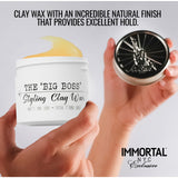 Immortal The Big Boss Styling Clay Wax - 3.4oz