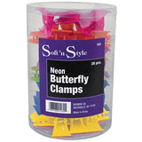 Soft N Style Neon Butterfly Clamps (183) - 36pk