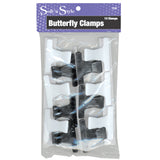Soft N Style 2" Butterfly Clamps - Black (185B) - 12pk