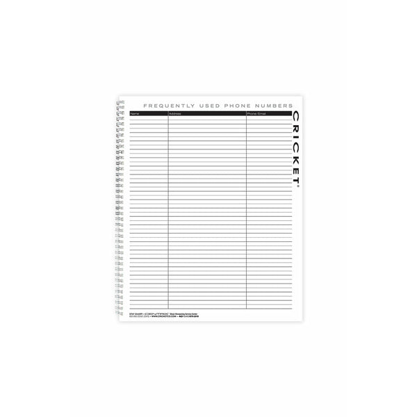 Cricket 4 Column Appointment Book