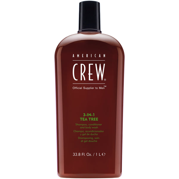 American Crew 3-In-1 Tea Tree Shampoo, Conditioner, Body Wash