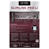 Andis Slimline Pro Li Cordless Trimmer - Black D-8