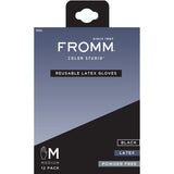 Fromm Reusable Latex Gloves - Black (12pk)